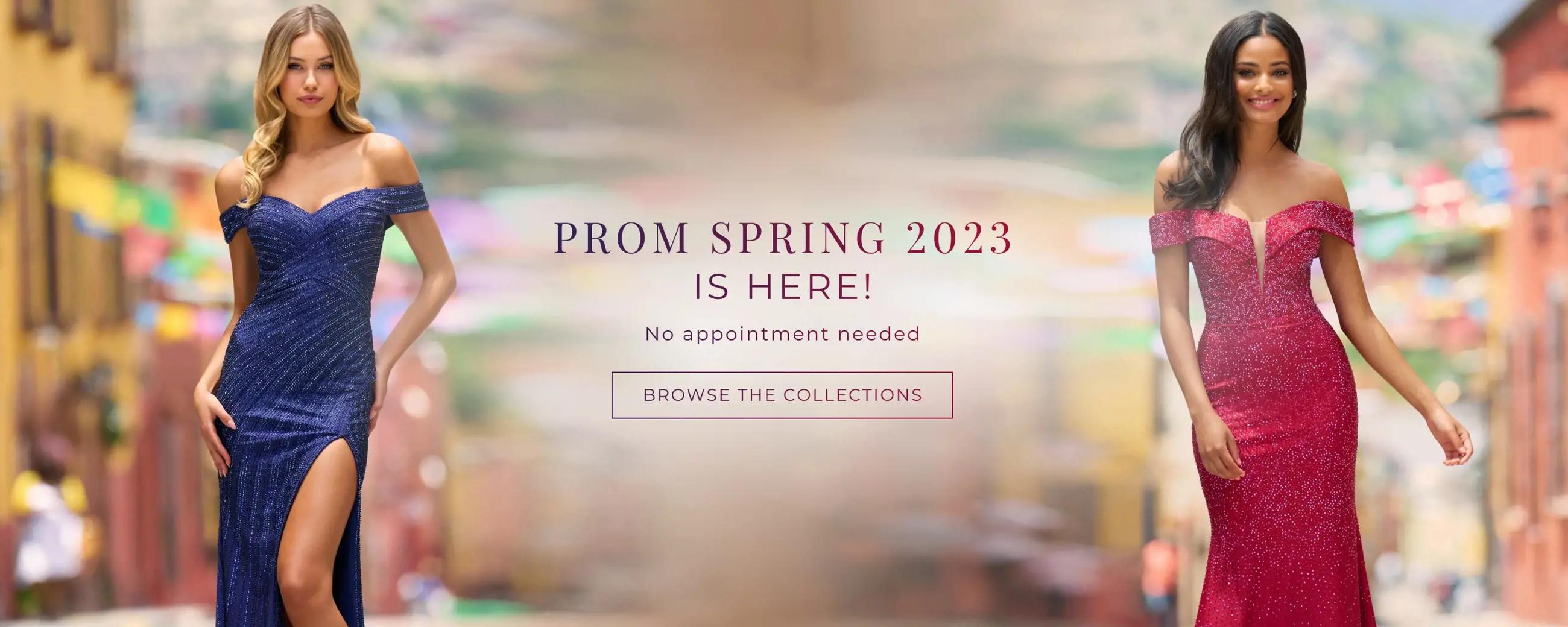 "Prom Spring 2023" banner for desktop