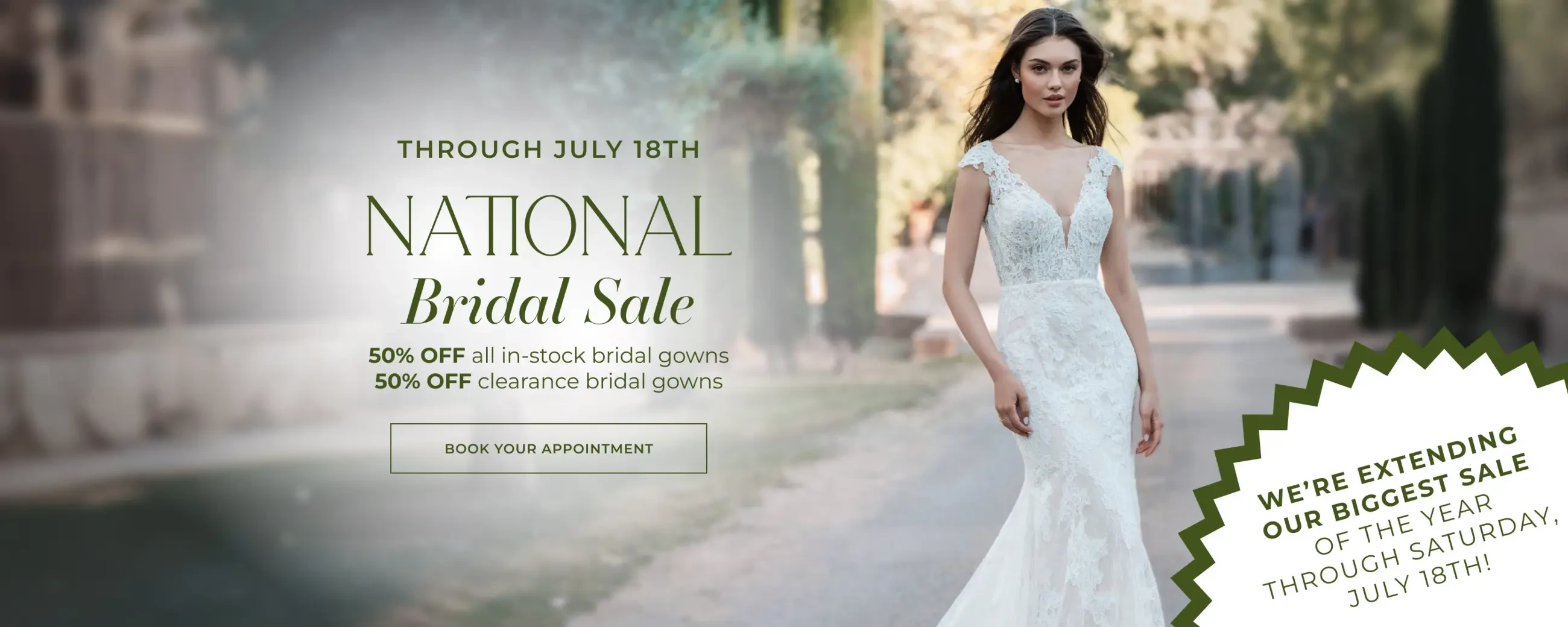 National Bridal Sale Extended Desktop Banner