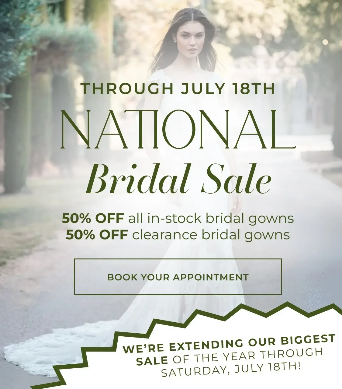 National Bridal Sale Extended Mobilie Banner