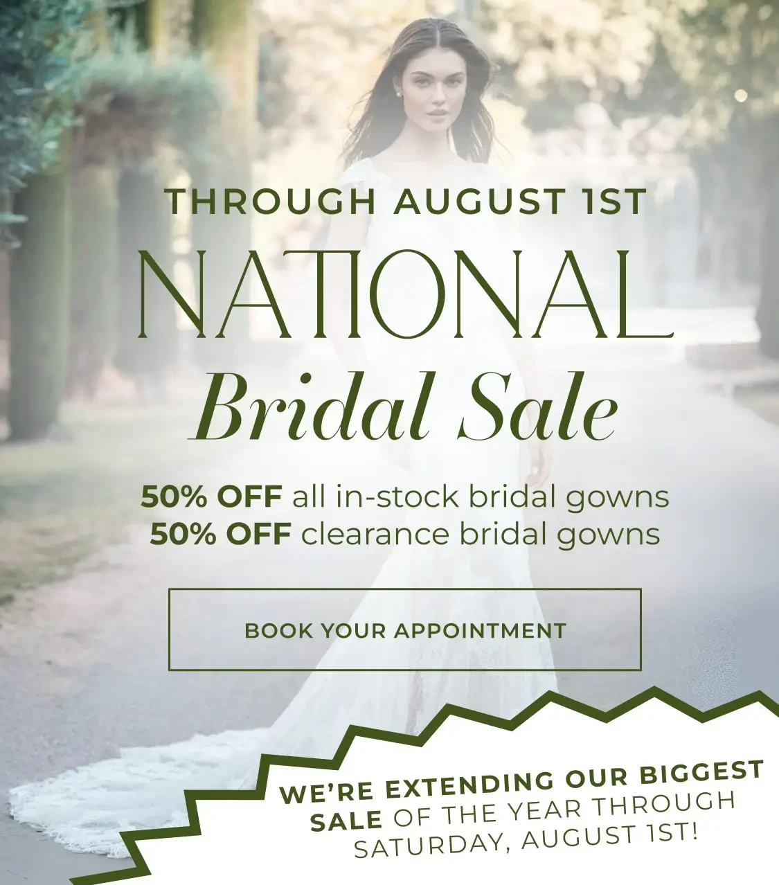National Bridal Sale Extended Mobilie Banner